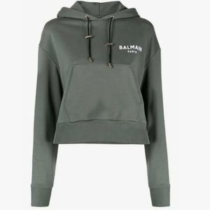 Balmain cropped hoodie, NWOT, small.
